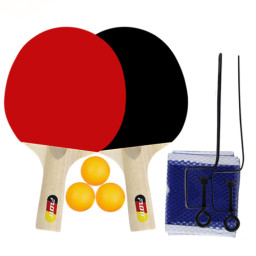 Set palete tenis de masa cu 3 mingi + fileu FLOTT