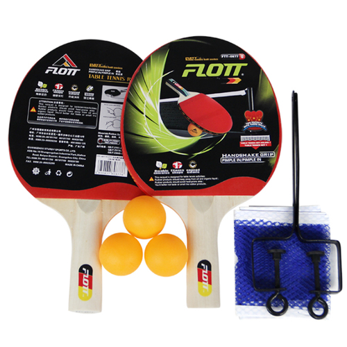 Set palete tenis de masa cu 3 mingi + fileu FLOTT