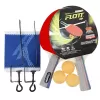 Set palete tenis de masa cu 3 mingi + fileu FLOTT