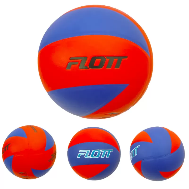 Minge volei FLOTT, marime 5, PVC Laminat, 8 panouri colorate, Rosu