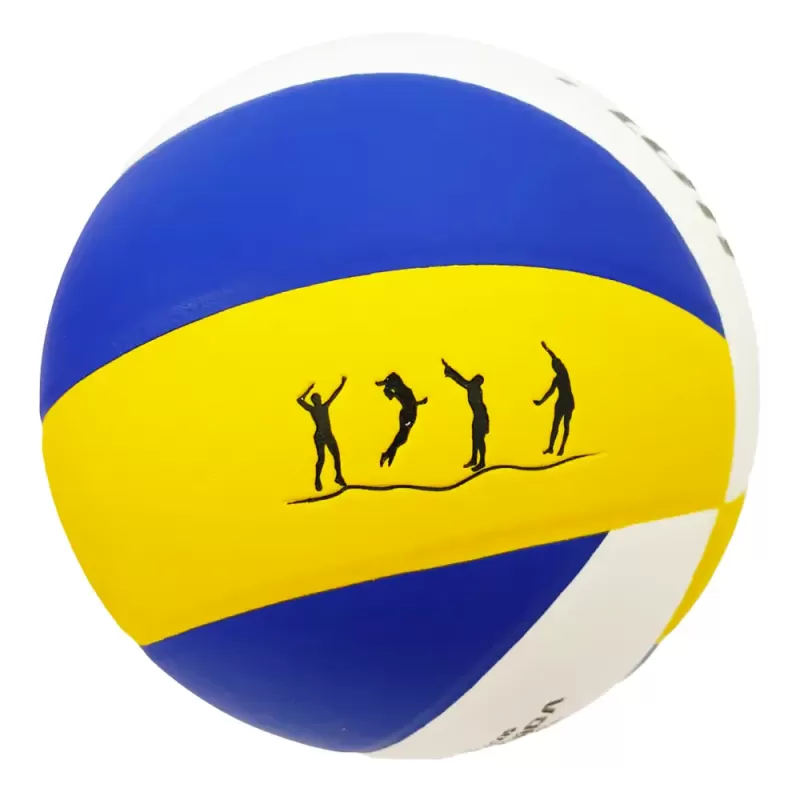Minge volei FLOTT, marime 5, PVC Laminat, 8 panouri colorate, Galben