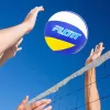 Minge volei FLOTT, marime 5, PVC Laminat, 8 panouri colorate, Galben