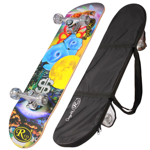 Skateboard din lemn cu husa RCO, Bling Gang