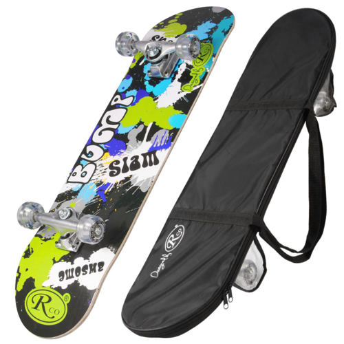 Skateboard din lemn cu husa RCO, Color Bumper