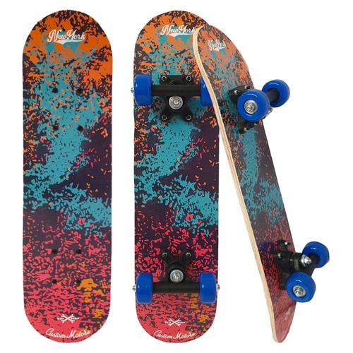 Skateboard din lemn STS, Multicolor
