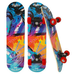 Skateboard din lemn STS, Multicolor