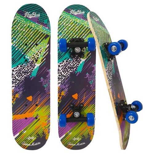 Skateboard din lemn STS, Multicolor