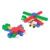 Cuburi de constructie din plastic, multicolore, in saculet, 140 piese