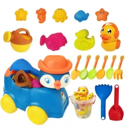 Set de Jucarii pentru Nisip si Plaja– 20 piese + Camion Multicolor, 3+ ani