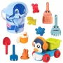 Set jucarii de nisip RCO pentru copii, 11 piese, camion si accesorii, ABS, 3 ani +