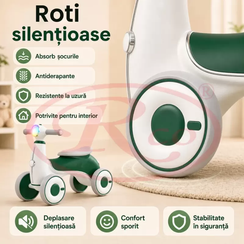 Bicicleta de Echilibru pentru Copii/Tricicleta Ride-On cu Lumini si Muzica – Distractie si Dezvoltare 