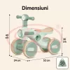 Bicicleta de Echilibru pentru Copii/Tricicleta Ride-On cu Lumini si Muzica – Distractie si Dezvoltare intr-un Singur Produs