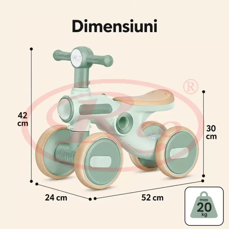 Bicicleta de Echilibru pentru Copii/Tricicleta Ride-On cu Lumini si Muzica – Distractie si Dezvoltare intr-un Singur Produs