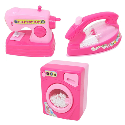 Set electrocasnice de jucarie, interactiv cu sunete si lumini, 3 piese