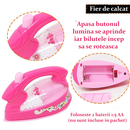 Set electrocasnice de jucarie, interactiv cu sunete si lumini, 3 piese