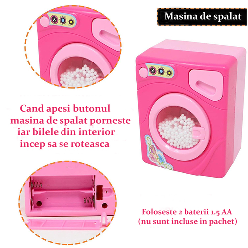 Set electrocasnice de jucarie, interactiv cu sunete si lumini, 3 piese