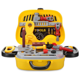 Set de joaca atelier portabil pe roti cu 25 accesorii