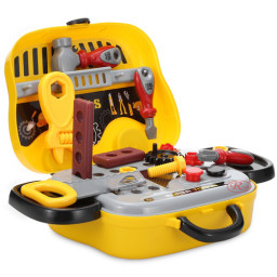 Set de joaca atelier portabil pe roti cu 25 accesorii