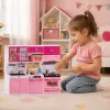 Set bucatarie moderna si electronica, pentru papusi si copii, din 3 corpuri si 20 de accesorii, 34x36cm