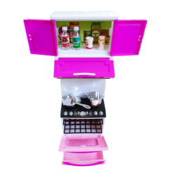 Bucatarie moderna si electronica, pentru papusi si copii, si 5 accesorii, 32X10cm