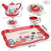 Set de ceai pentru copii, 15 piese din metal, multicolor, 3+ani