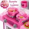 Bucatarie Multifunctionala Interactiva pentru Copii – 28 Piese, Lumina, Sunet si Chiuveta cu Apa Circulanta, +3 Ani