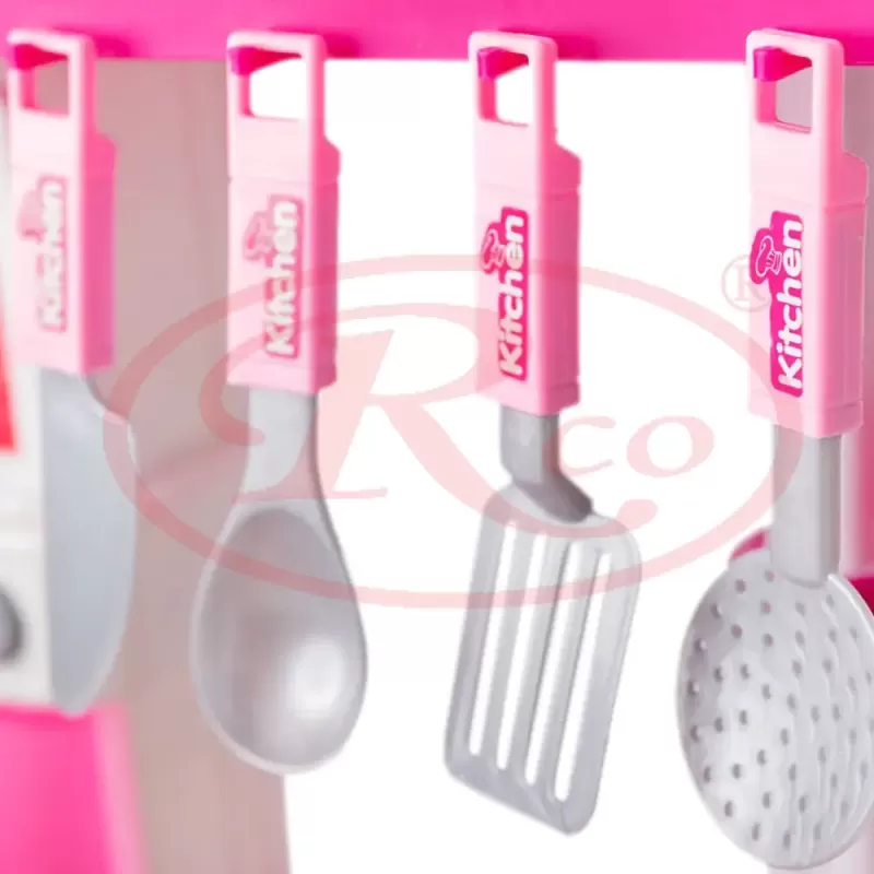 Bucatarie Multifunctionala Interactiva pentru Copii – 28 Piese, Lumina, Sunet si Chiuveta cu Apa Circulanta, +3 Ani