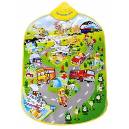 Covoras Inteligent Muzical Pentru Copii, City Music Traffic, Interactiv, 75x55x0.5 cm