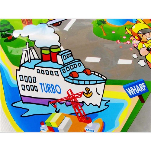 Covoras Inteligent Muzical Pentru Copii, City Music Traffic, Interactiv, 75x55x0.5 cm