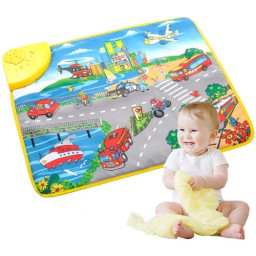 Covoras Inteligent Muzical Pentru Copii- City Music Coastal, Interactiv, 58x47x0.5 cm