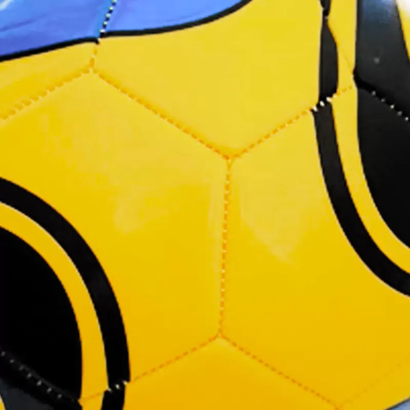 Minge fotbal RCO, pentru recreere, antrenamente si locuri de joaca, marimea 5, PVC, Galben/Albastru