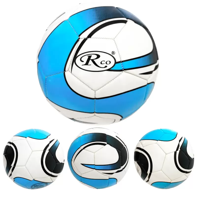 Minge fotbal RCO, pentru recreere, antrenamente si locuri de joaca, marimea 5, PVC, Alb/Bleu