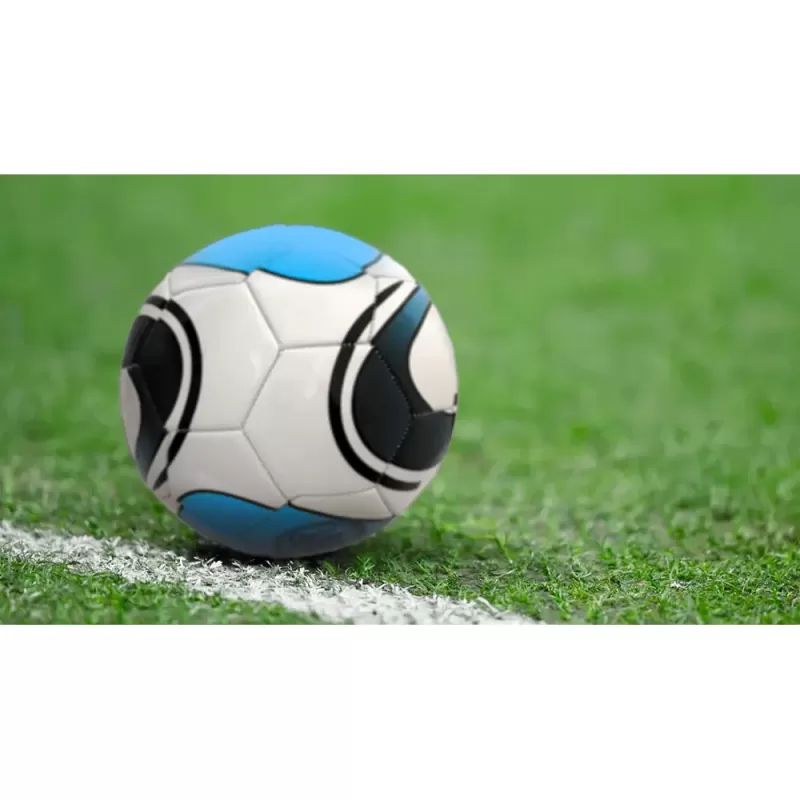 Minge fotbal RCO, pentru recreere, antrenamente si locuri de joaca, marimea 5, PVC, Alb/Bleu