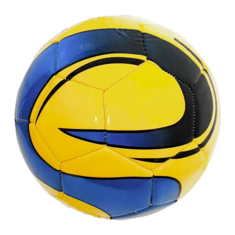 Minge fotbal RCO, pentru recreere, antrenamente si locuri de joaca, marimea 5, PVC, Galben/Albastru