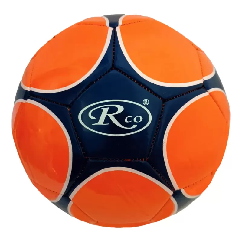 Minge fotbal RCO, pentru recreere, antrenamente si locuri de joaca, marimea 5, PVC, Rosu cu Model