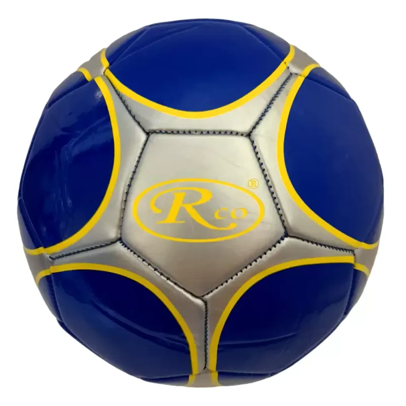 Minge fotbal RCO, pentru recreere, antrenamente si locuri de joaca, marimea 5, PVC, Albastru cu Model