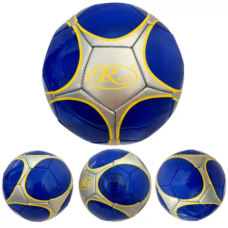 Minge fotbal RCO, pentru recreere, antrenamente si locuri de joaca, marimea 5, PVC, Albastru cu Model