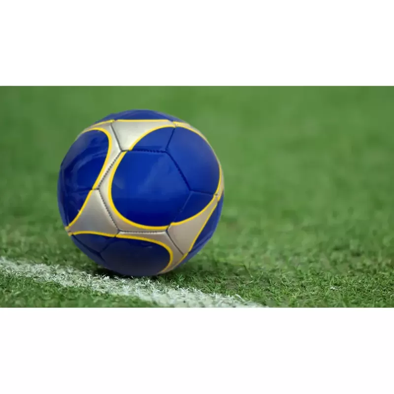 Minge fotbal RCO, pentru recreere, antrenamente si locuri de joaca, marimea 5, PVC, Albastru cu Model