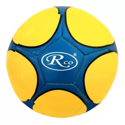 Minge fotbal RCO, pentru recreere, antrenamente si locuri de joaca, marimea 5, PVC, Galben cu Model
