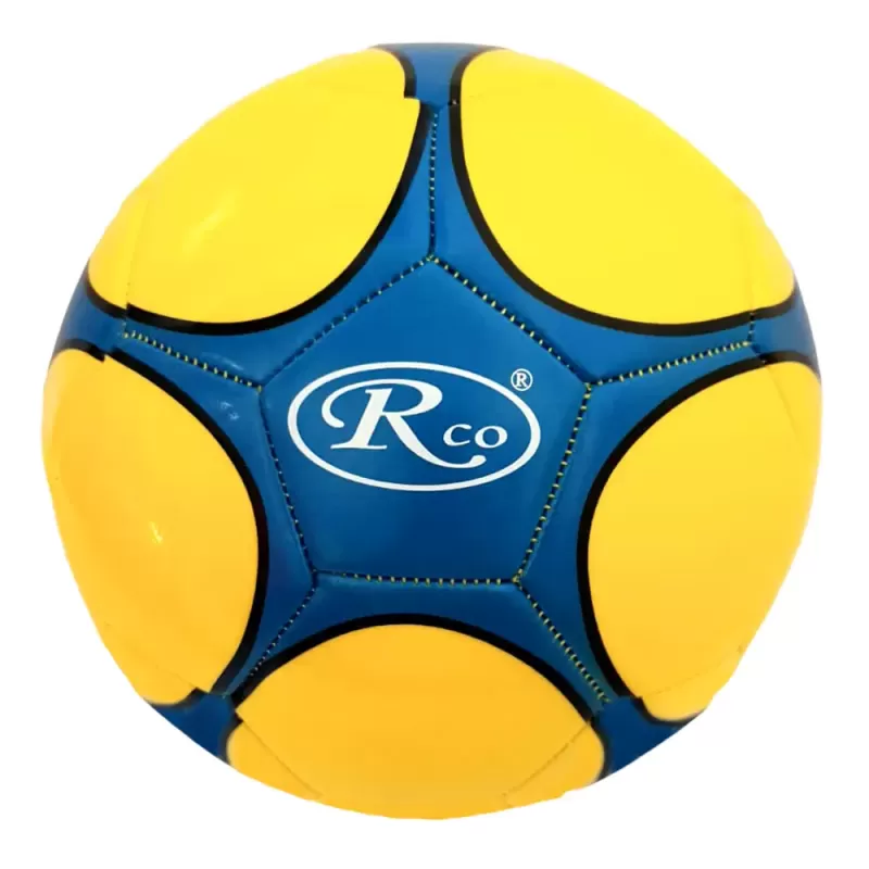 Minge fotbal RCO, pentru recreere, antrenamente si locuri de joaca, marimea 5, PVC, Galben cu Model