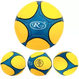 Minge fotbal RCO, pentru recreere, antrenamente si locuri de joaca, marimea 5, PVC, Galben cu Model