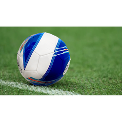 Minge fotbal RCO, pentru recreere, antrenamente si locuri de joaca, marimea 5, PVC, Alb/Albastru