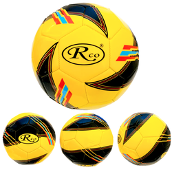 Minge fotbal RCO, pentru recreere, antrenamente si locuri de joaca, marimea 5, PVC, Galben/Negru