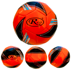 Minge fotbal RCO, pentru recreere, antrenamente si locuri de joaca, marimea 5, PVC, Rosu/Negru