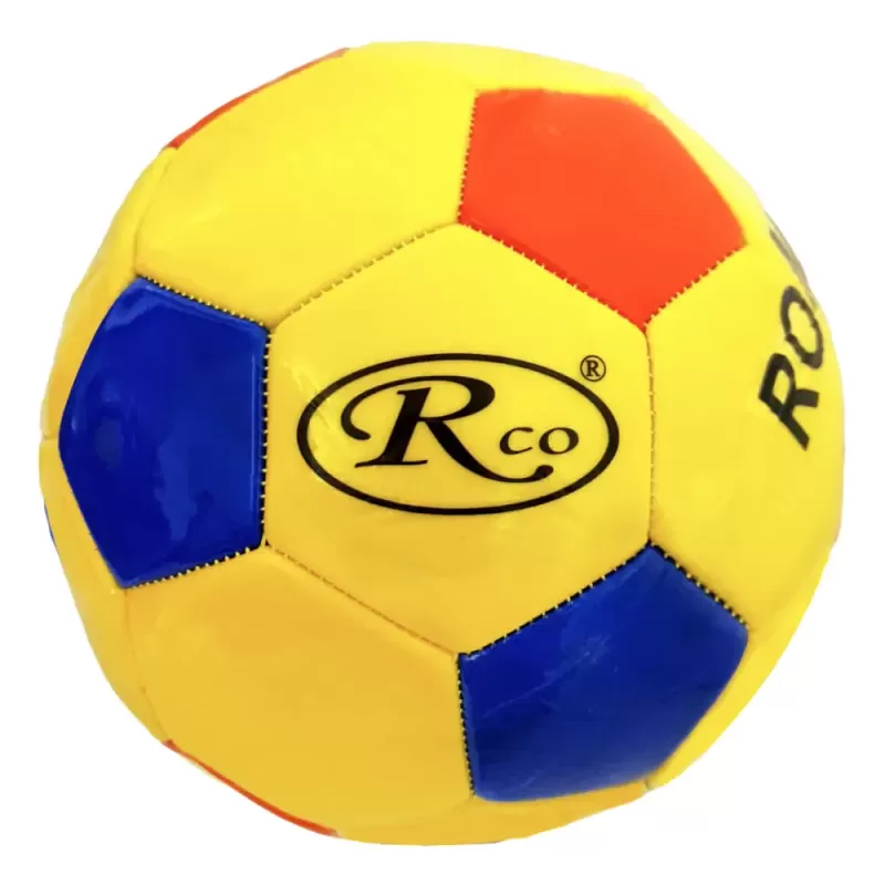 Minge fotbal RCO, pentru recreere, antrenamente si locuri de joaca, marimea 5, PVC, Romania, Galben