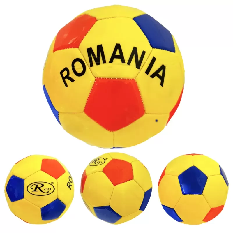 Minge fotbal RCO, pentru recreere, antrenamente si locuri de joaca, marimea 5, PVC, Romania, Galben