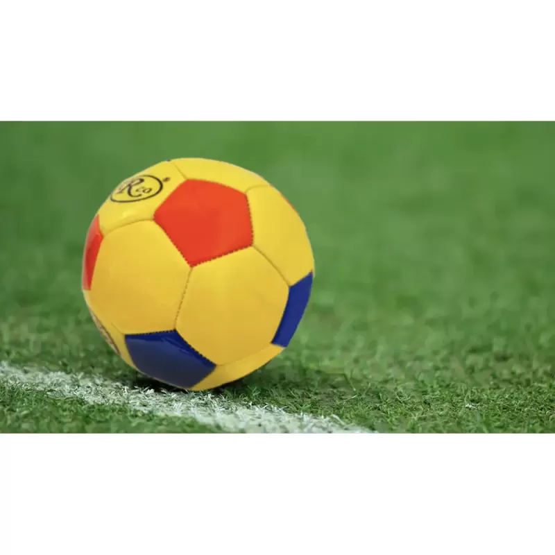 Minge fotbal RCO, pentru recreere, antrenamente si locuri de joaca, marimea 5, PVC, Romania, Galben