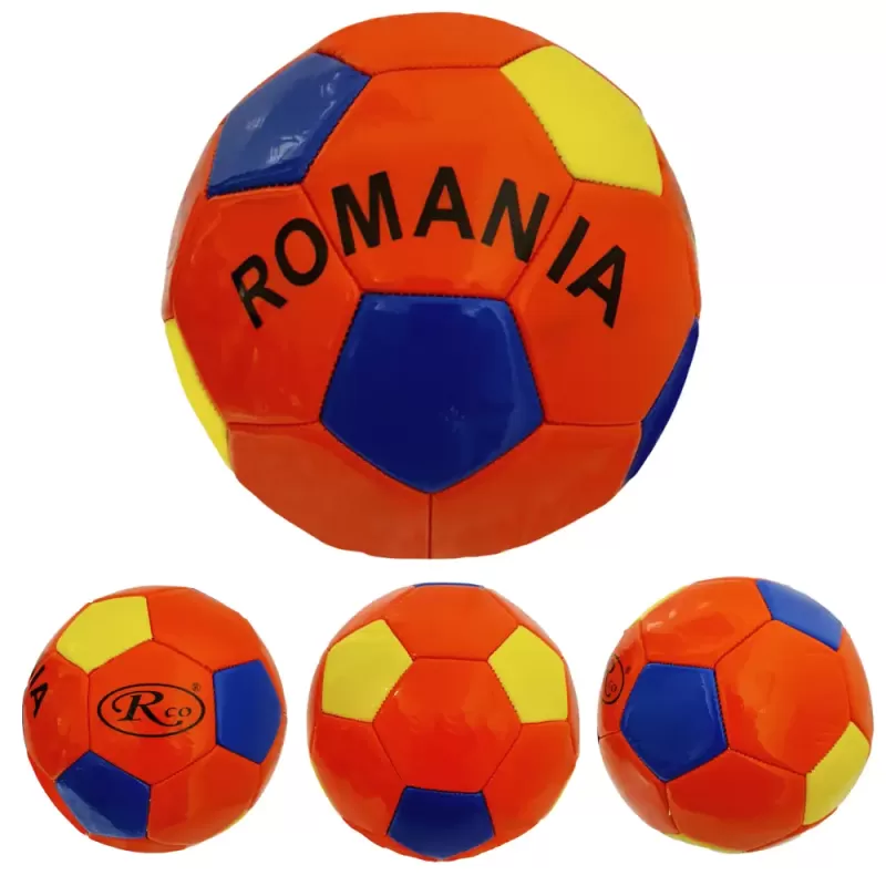 Minge fotbal RCO, pentru recreere, antrenamente si locuri de joaca, marimea 5, PVC, Romania, Rosu
