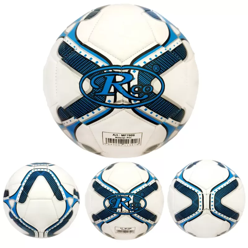 Minge fotbal RCO, pentru recreere, antrenamente si locuri de joaca, marimea 5, PVC, Model Albastru