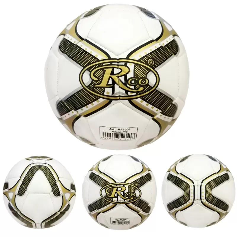 Minge fotbal RCO, pentru recreere, antrenamente si locuri de joaca, marimea 5, PVC, Model Auriu